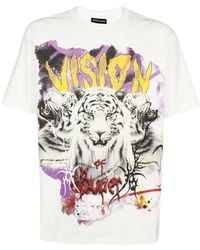 Vision Of Super - Graphic-Print Cotton T-Shirt - Lyst