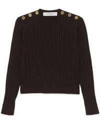 Golden Goose - Cable-Knit Button Detailed Jumper - Lyst