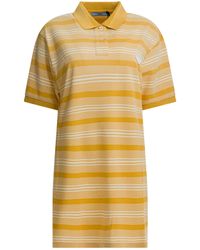 Prada - Short-Sleeved Striped Dress - Lyst