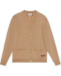 Gucci - Gg Intarsia Knit Cardigan - Lyst