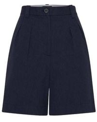 A.P.C. - Nola Pleated Mini Shorts - Lyst