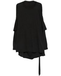 Rick Owens - Layered-Sleeve Oversized T-Shirt - Lyst