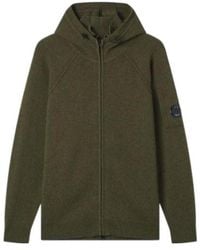C.P. Company - Wool Hooded Cardigan - Lyst