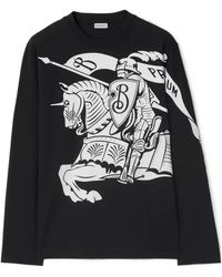 Burberry - Long Sleeve T-Shirt With Ekd Print - Lyst