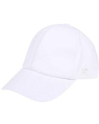 Courreges - Curved-Peak Cotton Cap - Lyst