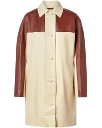 Lafayette 148 New York - Oversized Two-Tone Leather Jacket - Lyst