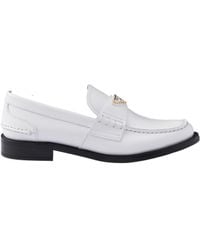 Prada - Triangle-Logo Slip-On Loafers - Lyst