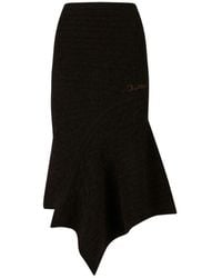 The Attico - The Cable Knitted Midi Skirt - Lyst