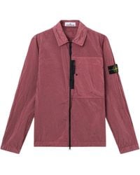 Stone Island - Regular-Fit Zip-Up Overshirt With Chest Pocket - Lyst