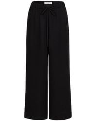 Valentino - Tied-Waist Wide-Leg Trousers - Lyst