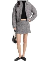 Michael Kors - Cotton Blend Tweed Jacket - Lyst
