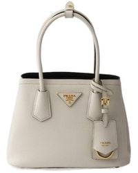 Prada - Double Saffiano Leather Mini-Bag - Lyst