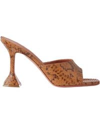 AMINA MUADDI - Lupita 95 Snake-Effect Leather Mules - Lyst