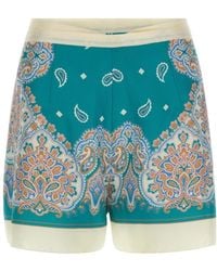 Pinko - Paisley Print Side-Tie Shorts - Lyst
