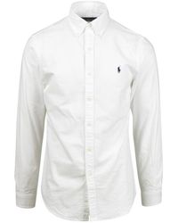 Ralph Lauren - Polo Logo Embroidered Slim-Fit Shirt - Lyst