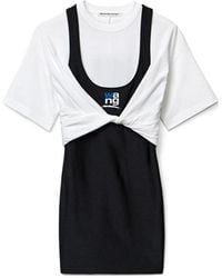 Alexander Wang - Layered Cotton T-Shirt Dress - Lyst