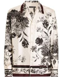 Dolce & Gabbana - Floral Printed Long-Sleeved Shirt - Lyst
