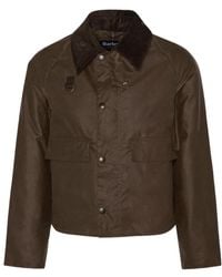 Barbour - Spey Slim Waxed Jacket - Lyst