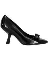 Ferragamo - Ferragamo Vara Bow-Detailed Slip-On Pumps - Lyst
