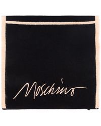 Moschino - Logo Embroidery Striped Scarf - Lyst