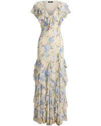 Ralph Lauren - Floral Ruffled Maxi Dress - Lyst