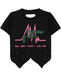 Conner Ives - Spliced Satin T-Shirt - Lyst