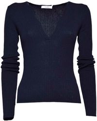 Max Mara - V-Neck Long-Sleeved Top - Lyst