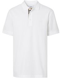 Burberry - Logo Embroidered Short-Sleeved Polo Shirt - Lyst