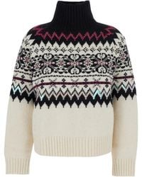 Semicouture - Semi Couture Intarsia Turtleneck Sweater - Lyst