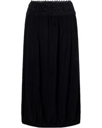 Isabel Marant - Nilma Lace-Trimmed Silk Midi Skirt - Lyst