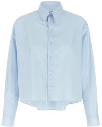 MM6 by Maison Margiela - Long-Sleeved Cropped Shirt - Lyst