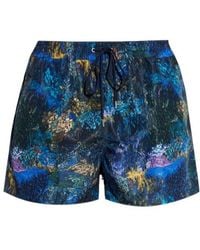 Paul Smith - Printed Drawstring-Fastening Swim Shorts - Lyst