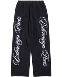 Balenciaga - Baggy Cursive Wide-Leg Pants - Lyst