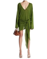 The Attico - The Draped Tie Knitted Dress - Lyst