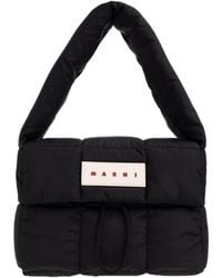 Marni - Logo Patch Padded Shoulder Bag - Lyst