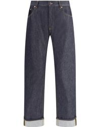 Bottega Veneta - Raw Straight-Leg Jeans - Lyst