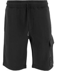C.P. Company - Drawstring Cargo Track Shorts - Lyst