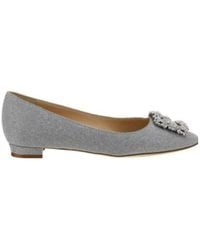 Manolo Blahnik - Logo Flats - Lyst