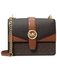 Michael Kors - Greenwich Small Color-Block Signature Logo Crossbody Bag - Lyst
