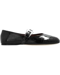 Paris Texas - Sveva Patent Buckle Ballet Flat Shoes - Lyst