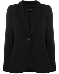 Emporio Armani - Notched-Lapel Single-Breasted Blazer - Lyst