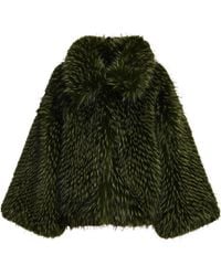 Essentiel Antwerp - Kastanje Faux Fur Coat - Lyst