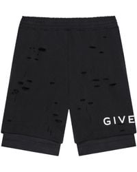 Givenchy - Archetype Destroyed Effect Detailed Shorts - Lyst