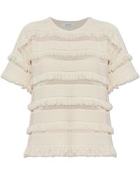 Max Mara - Fringe Detailed Top - Lyst