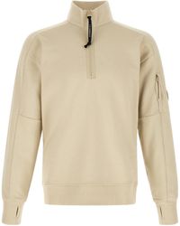 C.P. Company - Diagonal Raised Fleece Lens Half-Zip Sweatshirt - Lyst