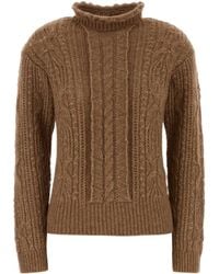 Moncler - Grenoble Cable-Knit Long-Sleeved Jumper - Lyst