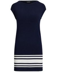 Polo Ralph Lauren - Lauren Ralph Lauren Stripe-Detailed Crewneck Mini Dress - Lyst