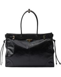 Prada - Bonnie Extra-Large Leather Handbag - Lyst