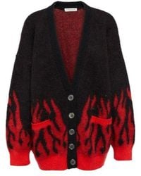 Alessandra Rich - Embellished Mohair-Blend Jacquard Cardigan - Lyst