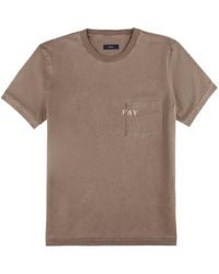 Fay - Pocket Crew Neck T-Shirt - Lyst